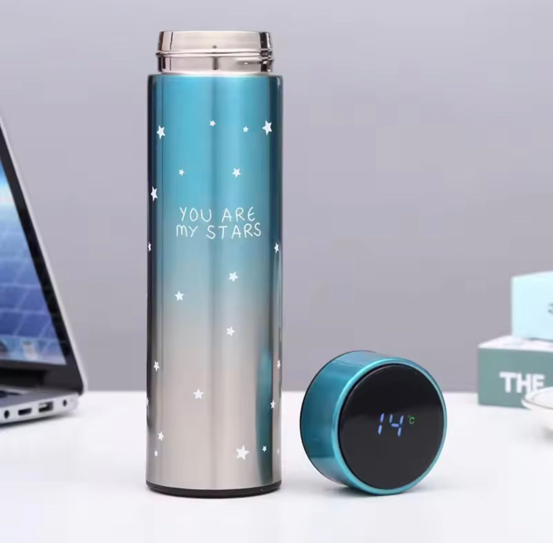 500ML LED Temperature Display Bottle, Stainless Steel Intellective Thermos with Double Bottom, Smart Vacuum Insulated Water Bottle 500ML LED Temperature Display Bottle, Stainless Steel Intellective Thermos with Double Bottom, Smart Vacuum Insulated Water Bottle